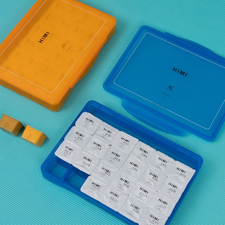 Набор гуашевых красок HIMI голубой 24 цвета по 30 мл — картинка 2