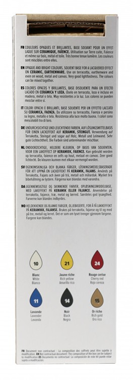 Набор красок Ceramic «Открытие» по керамике и металлу PEBEO, 6 цв., 20 мл — картинка 2