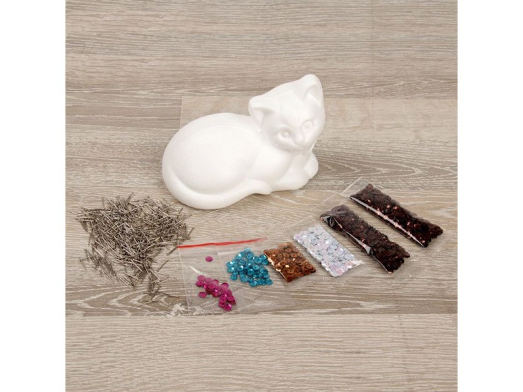 Объемная фигурка из пайеток «Кошка» — картинка 2