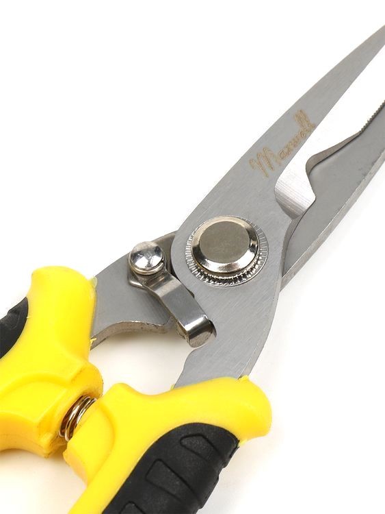 Секатор Maxwell прямое лезвие, 80/210 мм, ручки желто-черный пластик — картинка 7