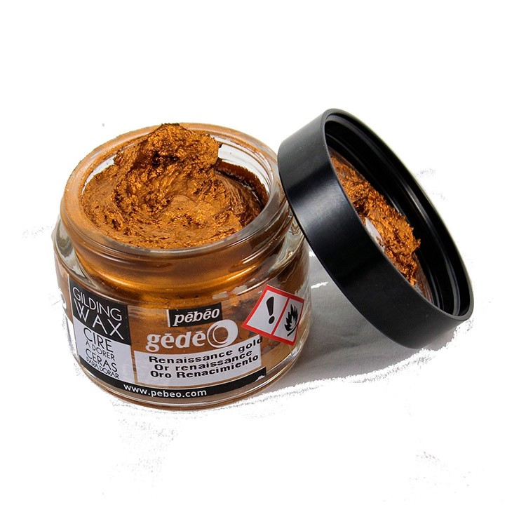 Воск (вакса) для золочения Gedeo 30 мл, цвет: под золото ренессанс, Pebeo — картинка 2