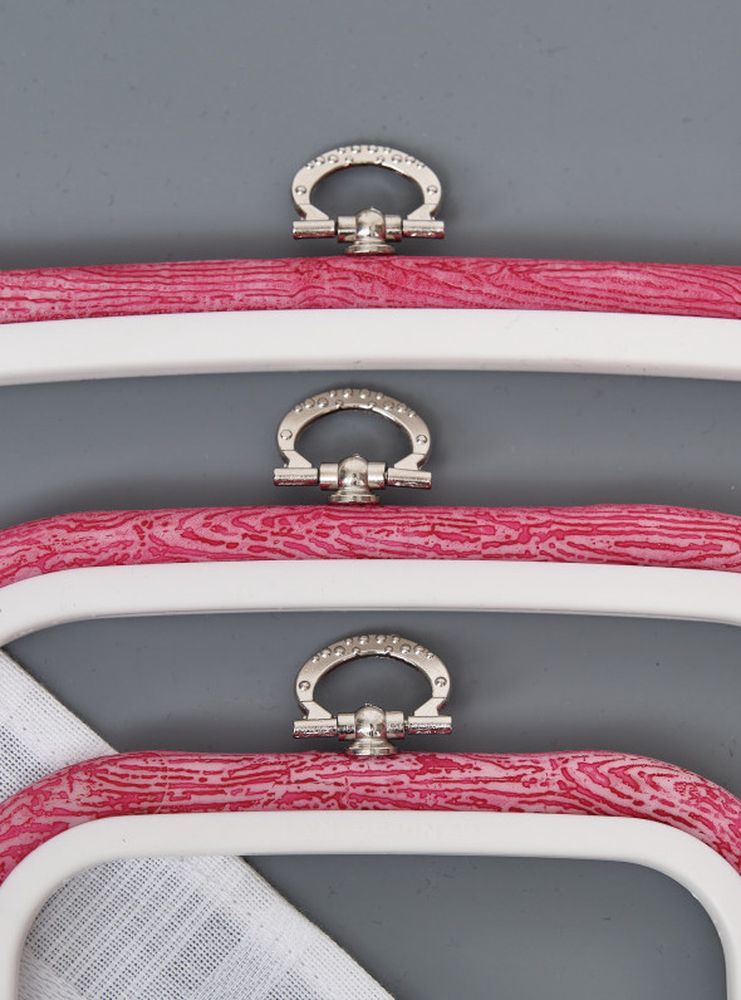 Пяльцы-рамка каучуковые 12,5х14,5 см, высота 10 мм, цвет: розовый, Nurge — картинка 2