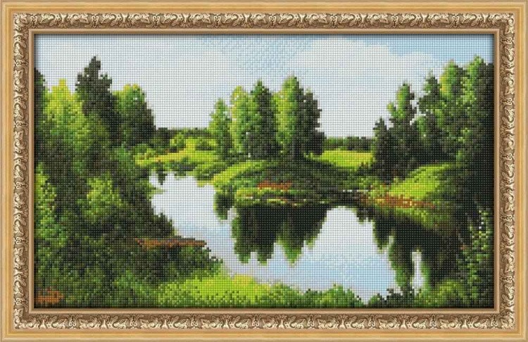 Алмазная вышивка «Тихая река» — картинка 2
