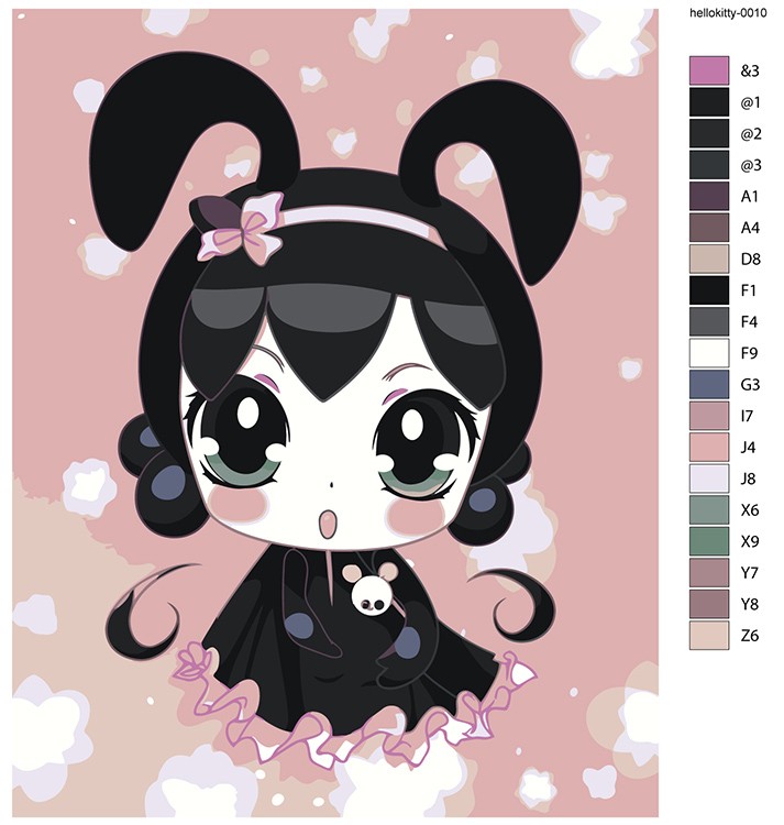 Картина по номерам «Аниме Hello Kitty Хеллоу Китти: Куроми 4» — картинка 2