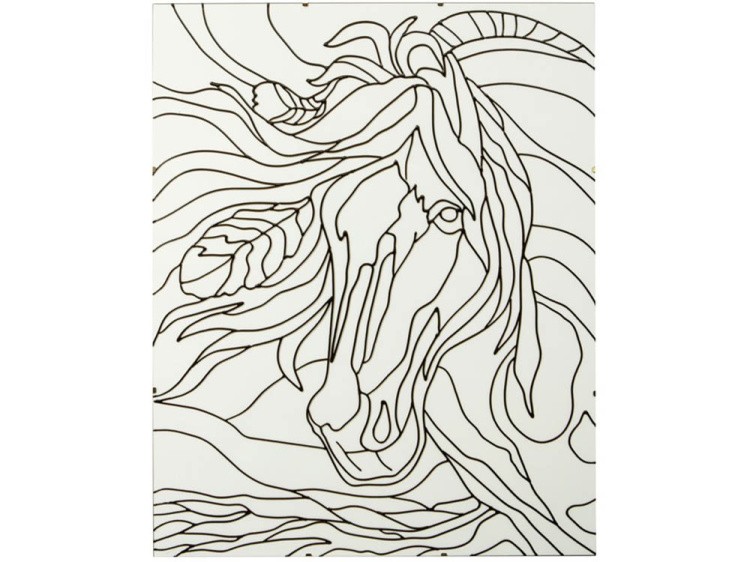 Витраж-раскраска «Лошадь» — картинка 2