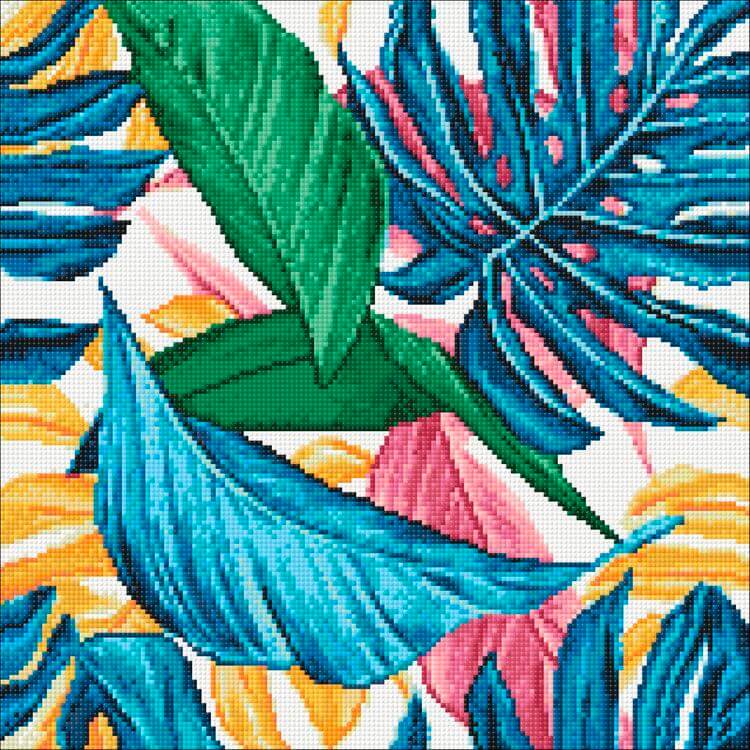 Алмазная вышивка «Тропические листья» — картинка 2
