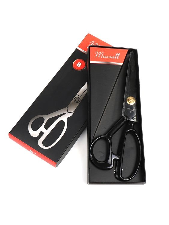 Ножницы портновские 08, 220/100 мм, цельнометалл., ручка силикон, Maxwell premium — картинка 7