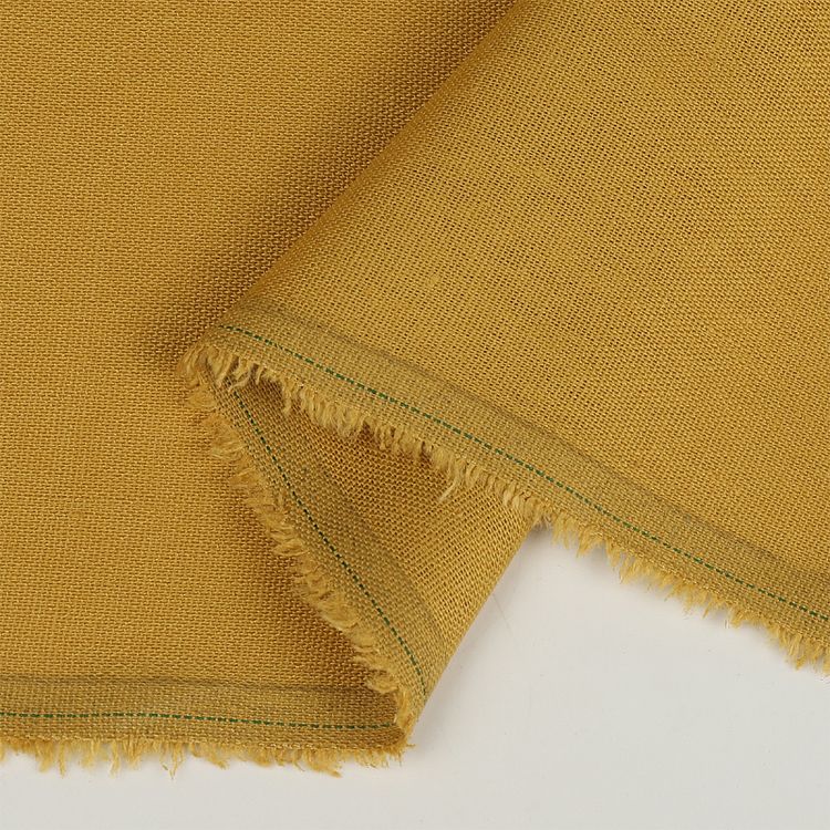 Ткань льняная, 185 г/м², 10 м x 140 см, цвет: горчичный, TBY — картинка 5