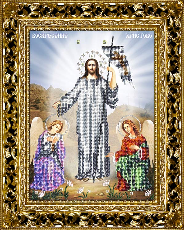Принт для вышивки бисером «Воскресение Христово» — картинка 2