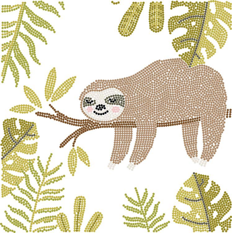 Алмазная вышивка «Постер. Ленивец» — картинка 2