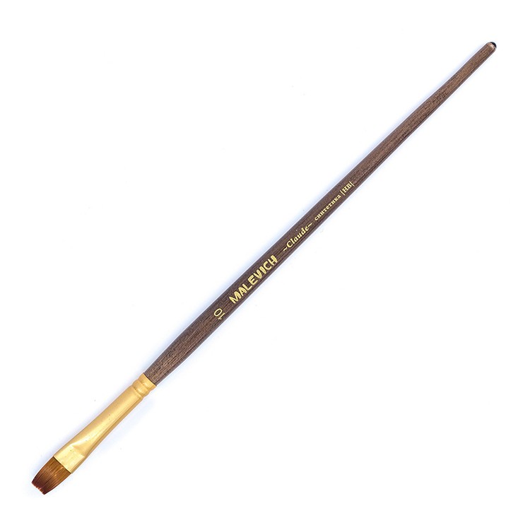 Кисть из синтетики Claude, плоская №10, Малевичъ — картинка 2
