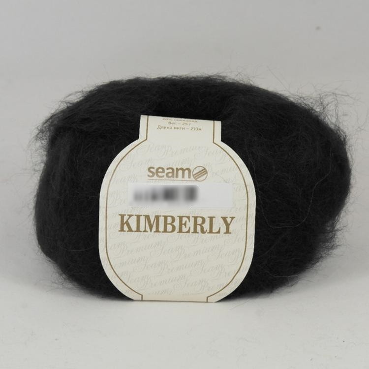 Пряжа SEAM KIMBERLY (6081), черный, 5 шт. по 25 г — картинка 2