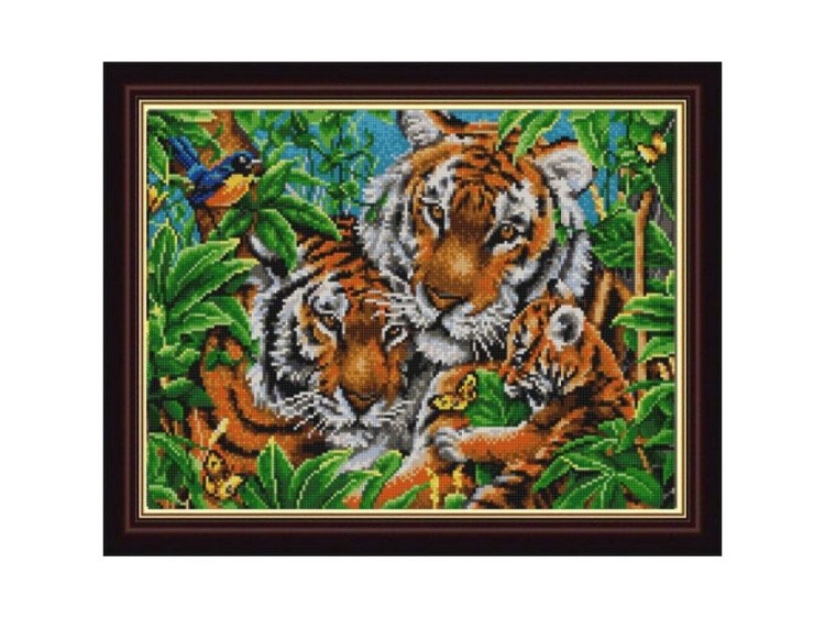 Рисунок на ткани «Тигры»