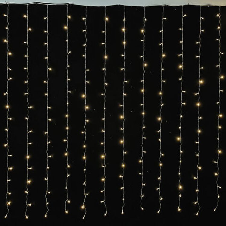 Гирлянда светодиодная «Занавес на окно», 3х2 м, 306 ламп, цвет: теплый белый — картинка 2