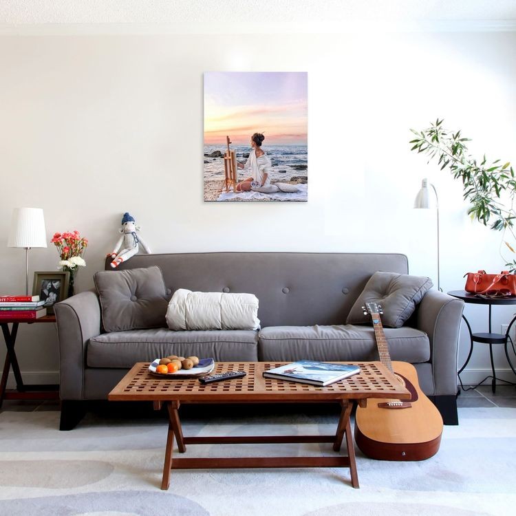 Картина по номерам «Художница на берегу моря» — картинка 4