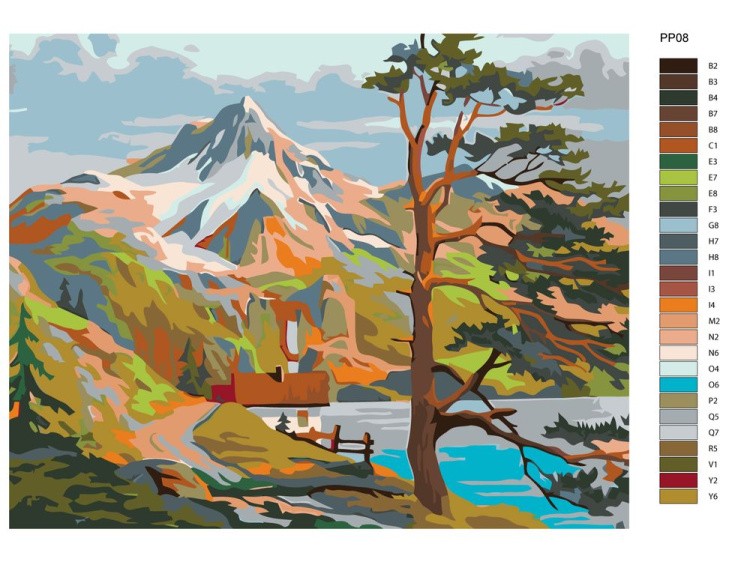 Картина по номерам «Горный пейзаж» — картинка 2