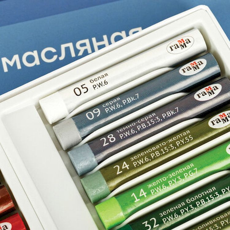 Пастель масляная «Студия», 36 цв., круглое сечение, Gamma — картинка 5