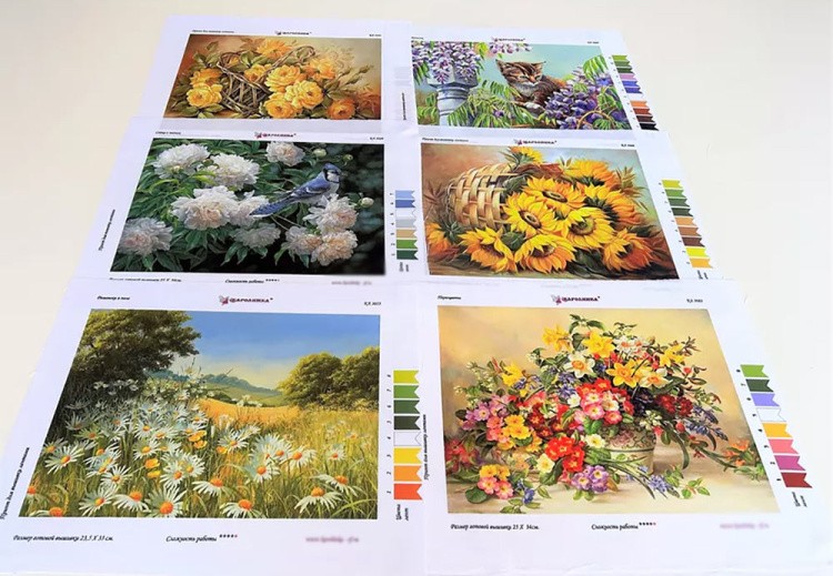 Рисунок на ткани «Корзина подсолнухов» — картинка 9