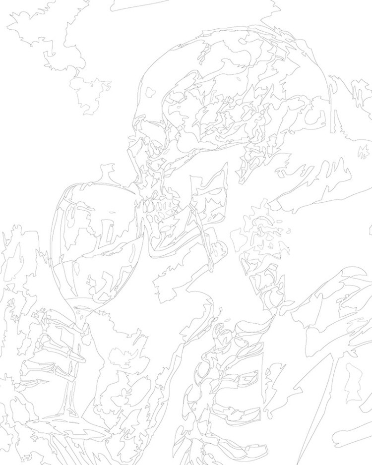 Картина по номерам «Скелет с бокалом красного вина, ужасы» — картинка 3