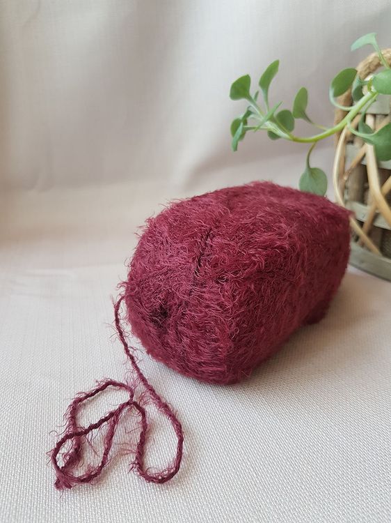 Пряжа Камтекс Хлопок травка (047), бордовый, 5 шт. по 100 г — картинка 4