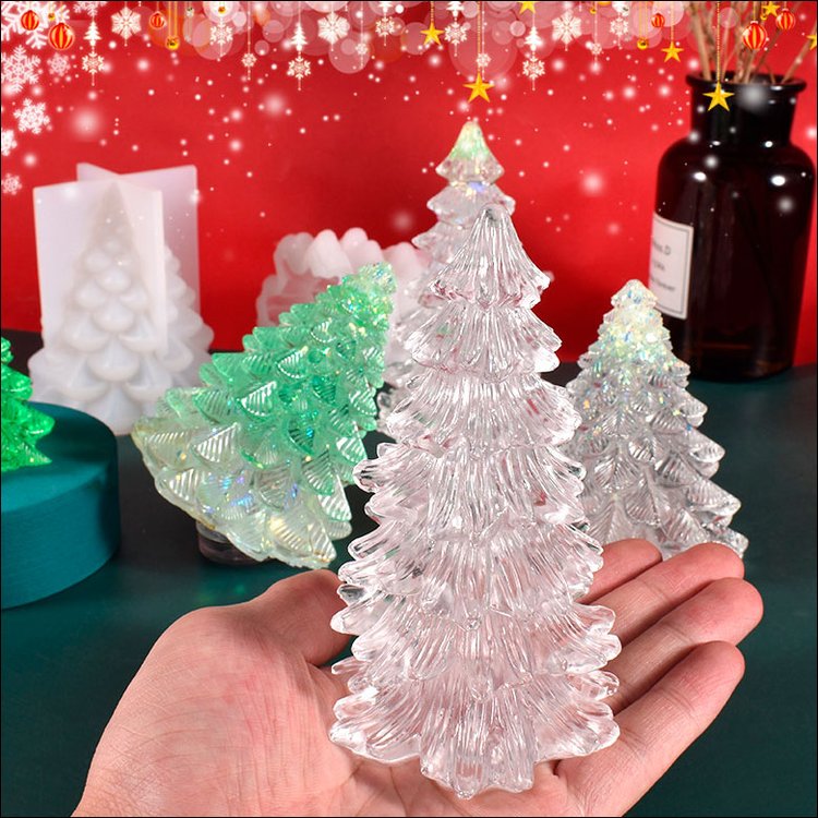 Силиконовый молд - Свеча ёлка №2, 12x7см 1 шт. — картинка 3