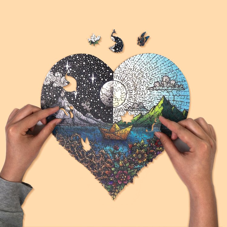 Деревянные пазлы «День и ночь L», Woodbests — картинка 2