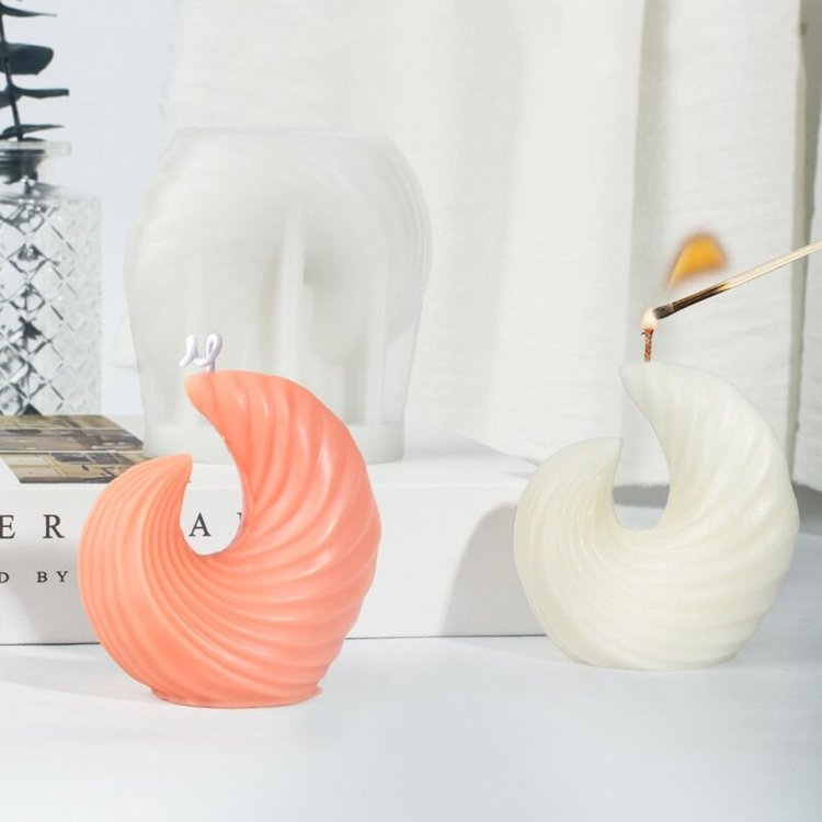 Силиконовый молд - Свеча волнистая №3,9x8,5см 1 шт. — картинка 2