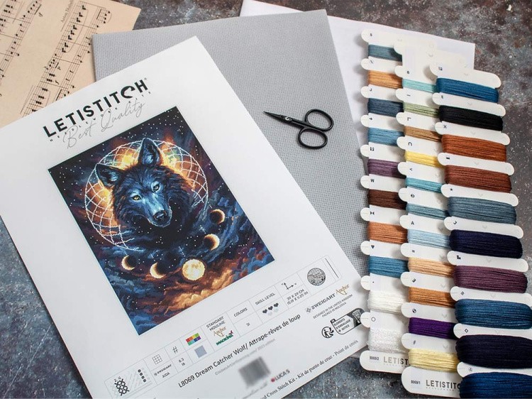 Набор для вышивания «Dream Catcher Wolf (Ловец снов Волк)» — картинка 3