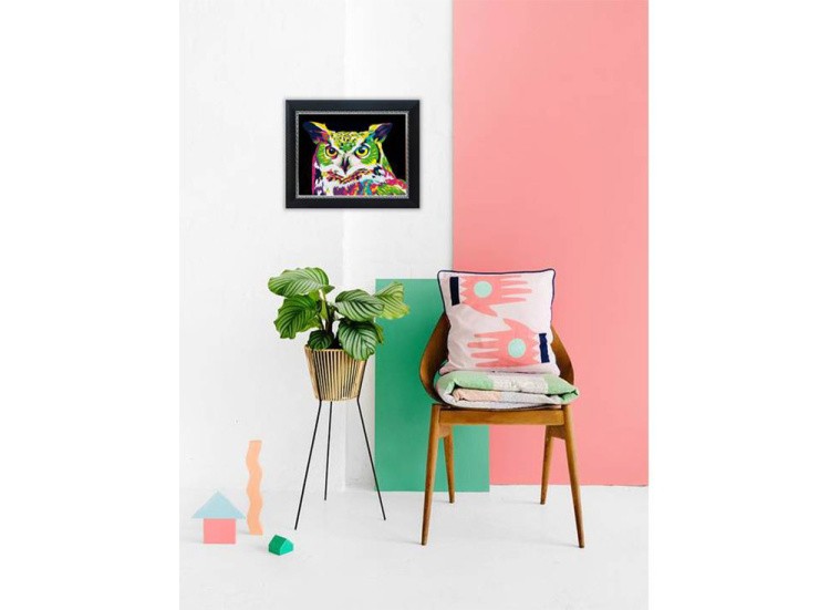 Картина по номерам «Радужная сова» — картинка 3