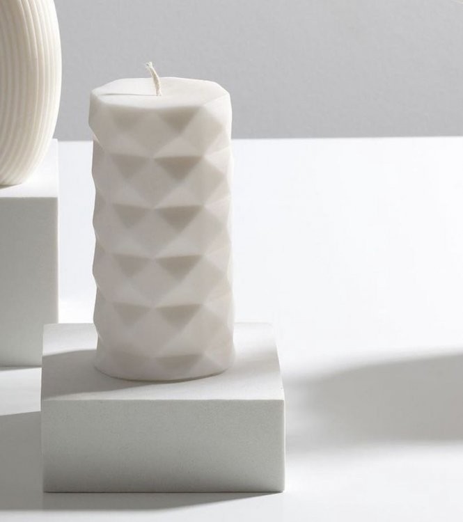 Силиконовый молд - Свеча ромбик, 12xd7см — картинка 4