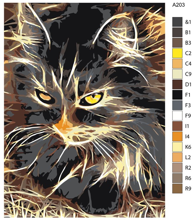 Картина по номерам «Барсик» — картинка 2