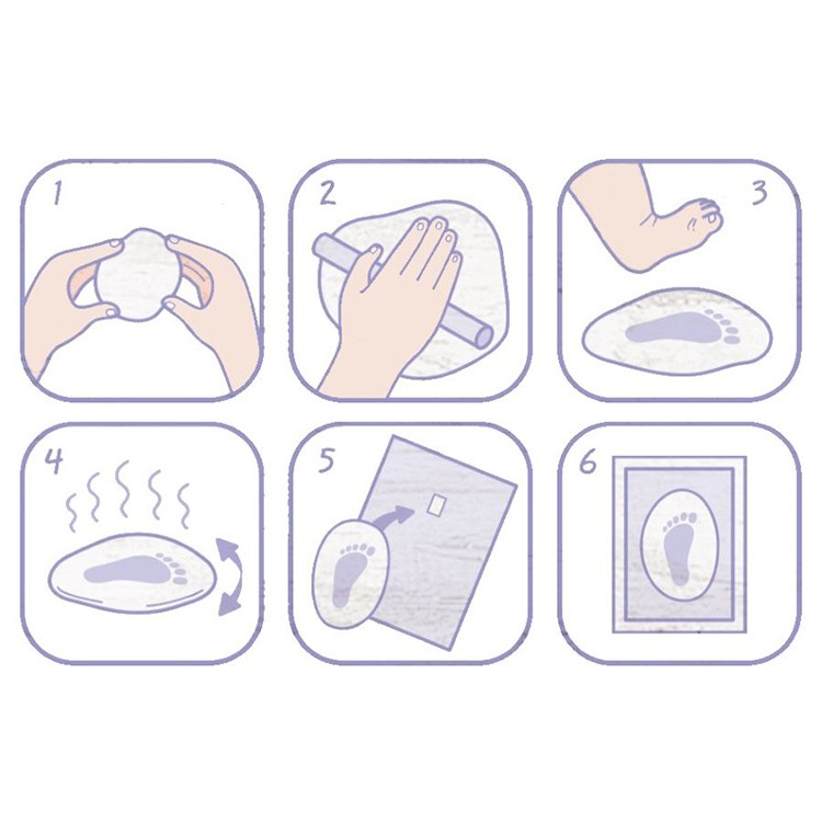 Набор для изготовления слепков ножек и ручек «Лапочка» с большой рамкой — картинка 4