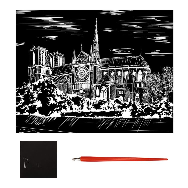 Набор для творчества «Гравюра. Ламы», 20x25,5 см, Hobbius — картинка 2