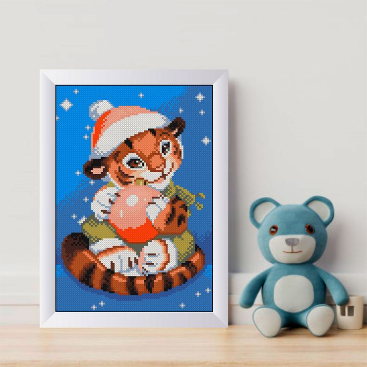 Алмазная вышивка «Игривый тигренок» — картинка 3