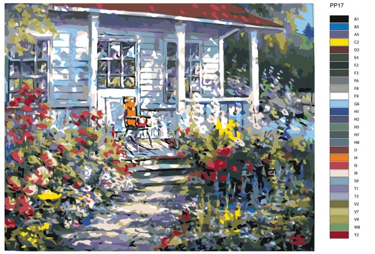 Картина по номерам «Летом на даче» — картинка 2