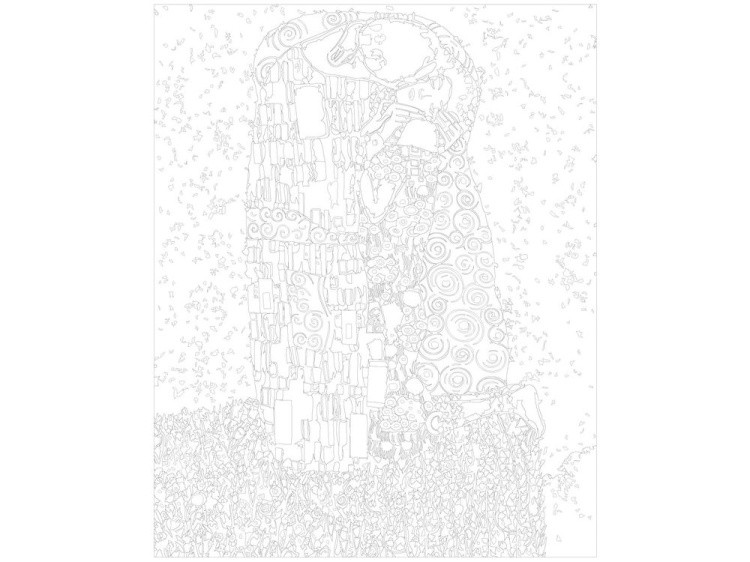 Картина по номерам «Золотой поцелуй» — картинка 3