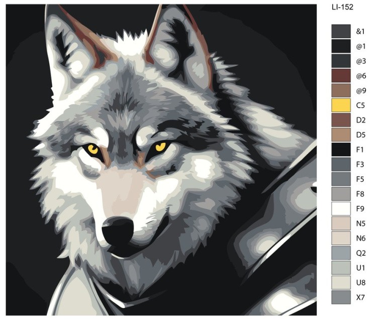 Картина по номерам «Волчий взгляд» — картинка 2