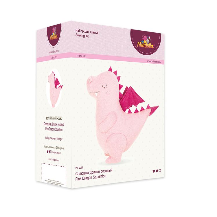 Набор для шитья «Сплюшка Дракон розовый» — картинка 3