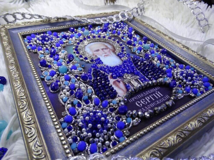 Набор вышивки хрустальными камнями «Святой Сергий Радонежский» — картинка 3