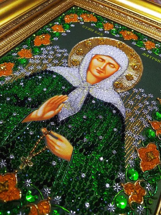 Набор вышивки хрустальными камнями «Матрона Московская» — картинка 9