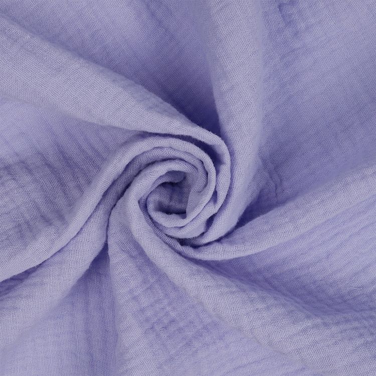 Ткань Муслин, 1 м х 130 см, 125 г/м², цвет: лаванда, TBY