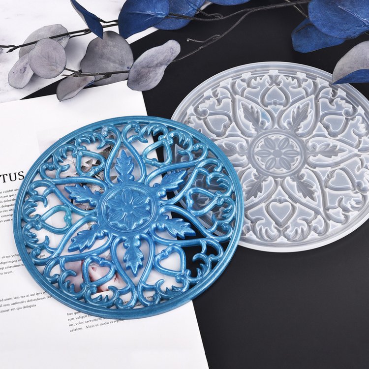 Силиконовый молд - Резной круг №3, d 20 см, 1 шт. — картинка 5