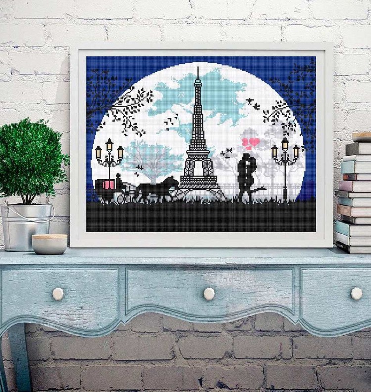 Алмазная вышивка «Влюбленным в Париж» — картинка 3