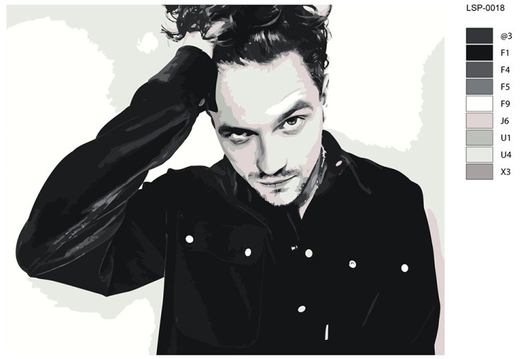 Картина по номерам «Рэпер ЛСП LSP: Олег портрет 2» — картинка 2