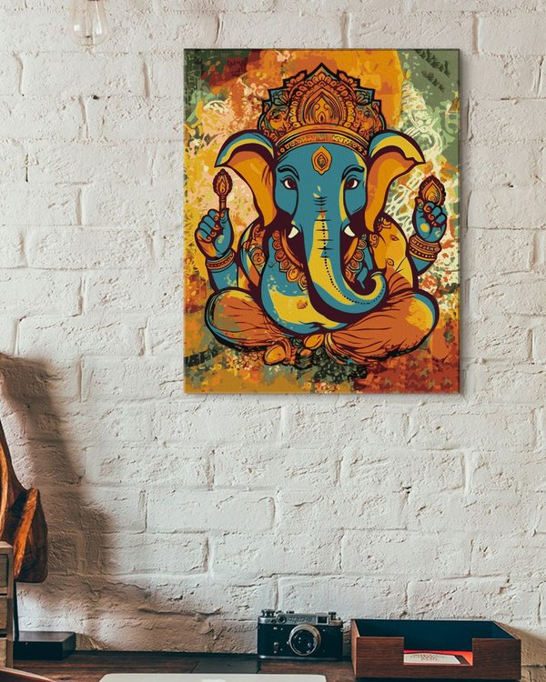 Картина по номерам «Индийский бог-слон Ганеша» — картинка 3