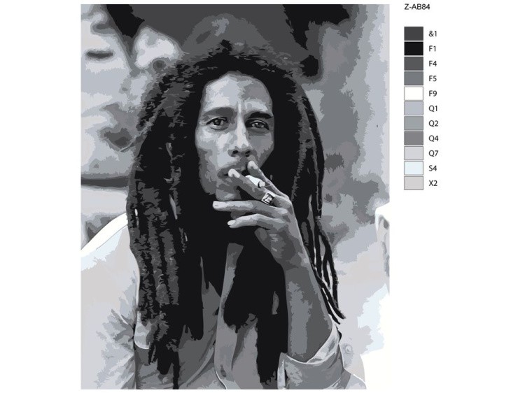 Картина по номерам «Боб Марли» — картинка 2