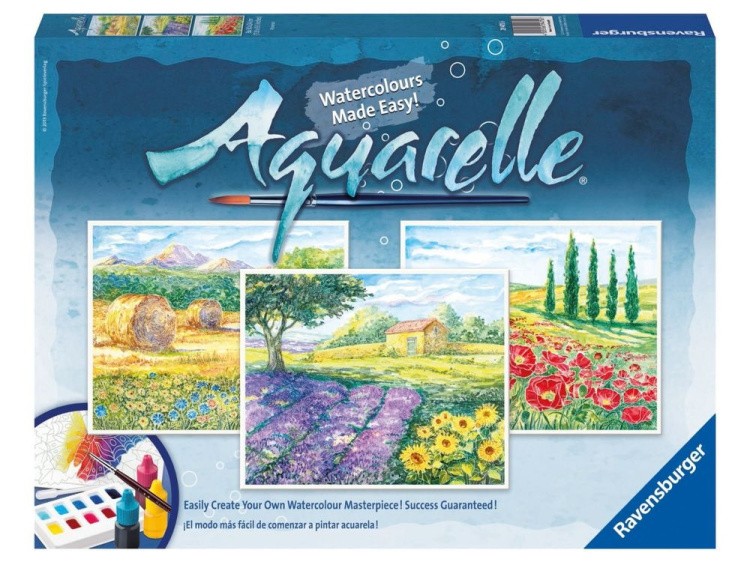 Картина акварелью по контурам «Морской пейзаж» — картинка 5