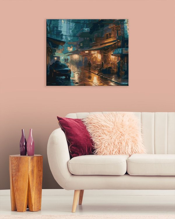 Картина по номерам «Городские улицы в будущем» — картинка 3