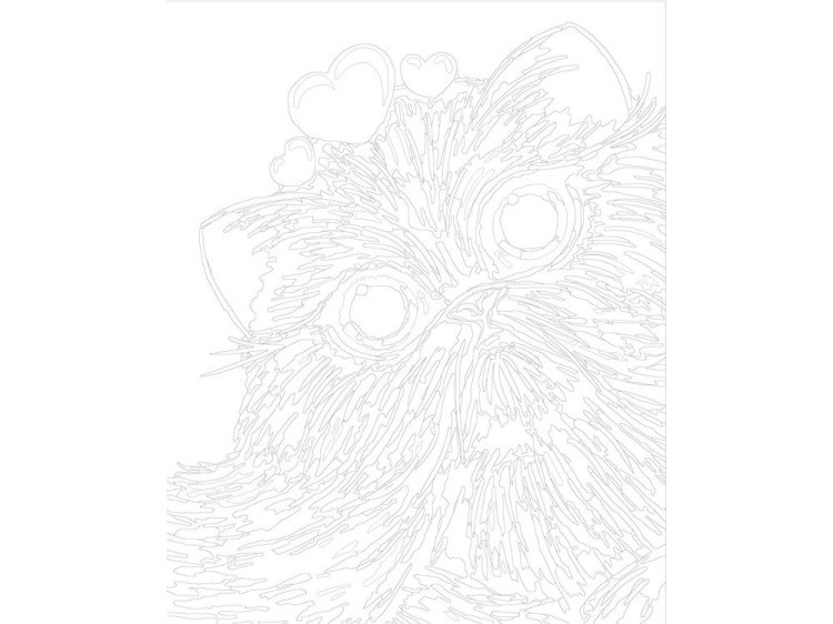 Картина по номерам «Кошка в сердцах» — картинка 3