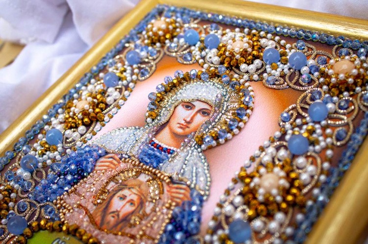 Вышивка Образа в каменьях «Святая Вероника» — картинка 2